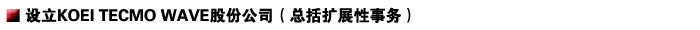 ����KOEI TECMO WAVE�ɷݹ�˾��������չ������