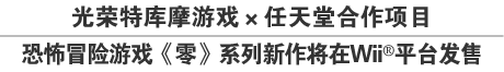 恐怖冒险游戏《零》系列新作将在Wii平台发售！